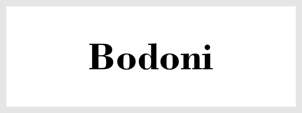 Bodoni Fonts