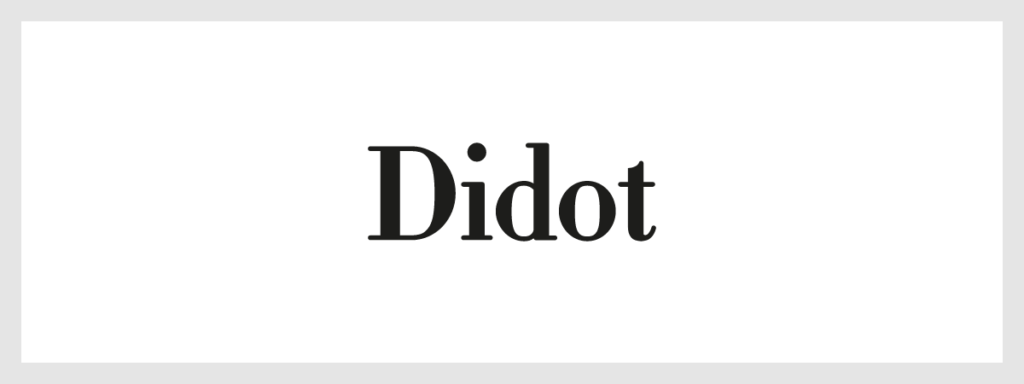 Didot Fonts