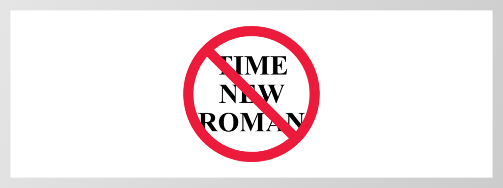 Time New Roman Fonts